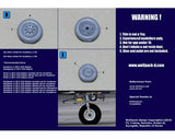 Wolfpack 1/48 F-22A Raptor Wheel set for Hasegawa Academy WP48088
