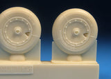 BarracudaCast 1/48 scale Fw 190A-6 through A-9, F, D Mainwheels w/Smooth Tire - BR48423
