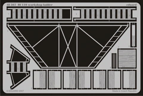 Eduard 1/48 Photoetch Bf 110 workshop ladder for Eduard - 48567