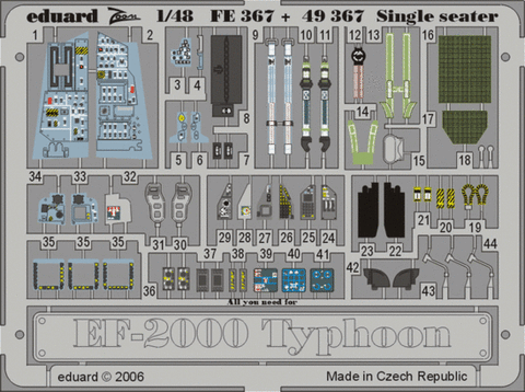 Eduard 1/48 Photoetch 49367 - EF-2000 Typhoon Single Seater for Revell