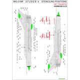 HGW 1/72 Wet Transfers Stencils for MiG-21MF kit by Eduard - 272020