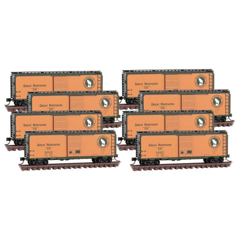 Micro Trains #99300820 N Scale Great Northern Boxcar 8-pk