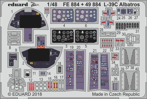 Eduard Color Photoetch set 1/48 scale - L-39C Albatros for Trumpeter - 49884