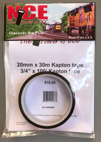 NCE #5240299 Kapton Tape 20mm Wide - 100' Roll