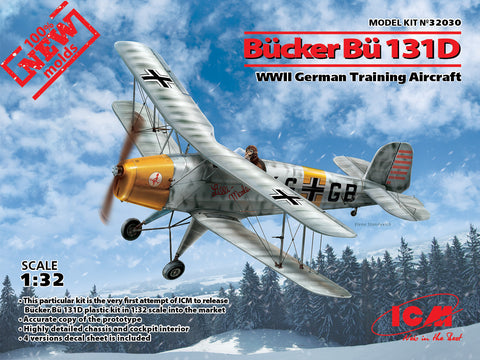 ICM Models 1/32 scale Bucker Bu-131D WWII German Training Aircraft kit - 32030