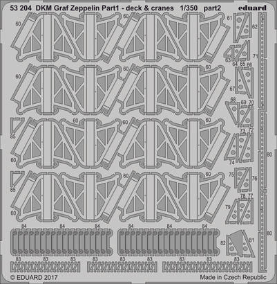 Eduard 1/350 PE DKM Graf Zeppelin deck & cranes - 53204