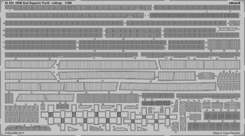 Eduard 1/350 PE DKM Graf Zeppelin pt.2 railings - 53205