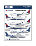 Fundekals 1/144 scale decals Boeing 737NGs Delta Air Lines - 44-013