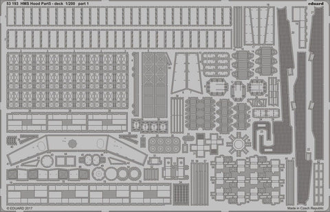 Eduard 1/200 Photoetch HMS Hood pt.5 deck for Trumpeter kit - 53193