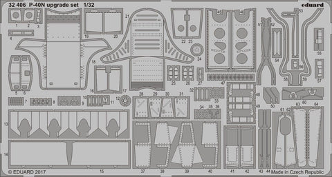 Eduard 1/32 Photoetch P-40N upgrade set for Eduard or Hasegawa kits - 32406