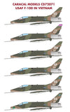 Caracal Models decals 1/72 CD72071 - USAF F-100 in Vietnam