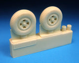 Barracuda Cast 1/48 Spitfire Four Slot Block Tread Mainwheels - BR48318