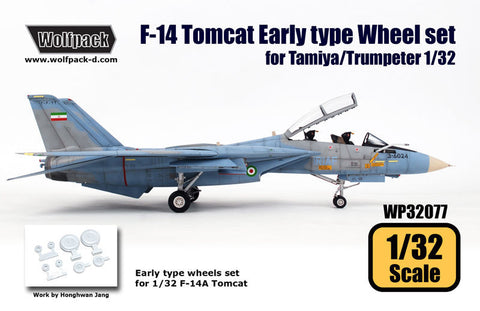 Wolfpack 1/32 F-14 Tomcat Early Type wheel set for Tamiya/Trumpeter WP32077