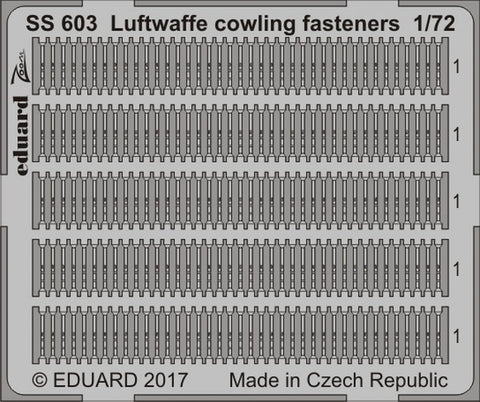Eduard 1/72 Zoom Photoetch Luftwaffe cowling fasteners - SS603