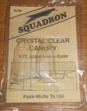 Squadron 1/72 Crystal Clear Canopy Fock-Wulfe Ta 154 - #9134
