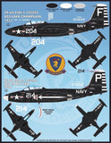 Furball 1/48 decals Colorful F2H-2/2P Sea Blue Banshees for Kitty Hawk FDS-4811