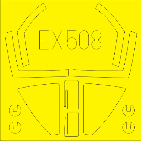 Eduard 1/48 Mask Sea Harrier FRS.1 - EX508 for Kinetic