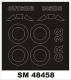 Montex 1/48 painting masks for Fiat CR.32 for Classic Airframes & SH- SM48458