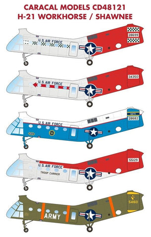 Caracal decals 1/48 CD48121 - Piasecki H-21 Workhorse/Shawnee for Italeri