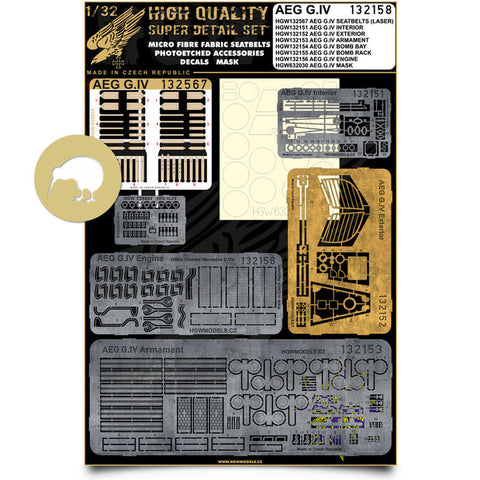 HGW 1/32 Highly detail set for the AEG G.IV by Wingnut Wings - 132158