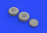 Eduard 1/72 Brassin resin undercarriage wheels for Me 262 - 672159 for Airfix