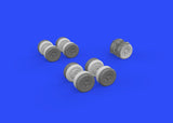 Eduard 1/72 Brassin Victor wheels - 672143 for Airfix kit