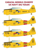 Caracal 1/48 decal CD48099 4 different markings for US Navy SNJ Texan
