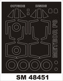 Montex 1/48 painting masks for Gloster Meteor F.8 for Airfix - SM48451