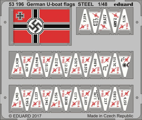 Eduard 1/48 color Photoetch of German U-boat flags - 53196