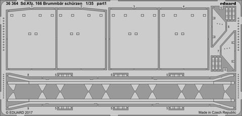 Eduard 1/35 Photoetch detail Sd. Kfz. 166 Brummbär schürzen for Tamiya - 36364