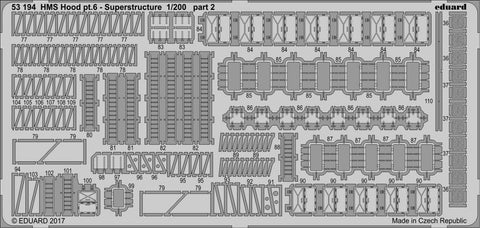 Eduard 1/200 Photoetched HMS Hood pt. 6 superstructure for Trumpeter kit - 53194