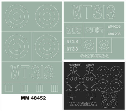 Montex 1/48 masks & insignias for BAC/EE Canberra B.2/B.20 for Airfix - MM48452