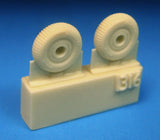 Barracuda Cast 1/72 Spitfire Four Slot Block Tread Mainwheels - BR72316