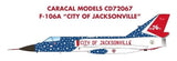 Caracal 1/72 decals CD72067 - F-106A City of Jacksonville for Meng
