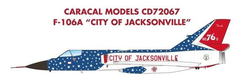 Caracal decals 1/72 CD72067 - F-106A City of Jacksonville for Meng