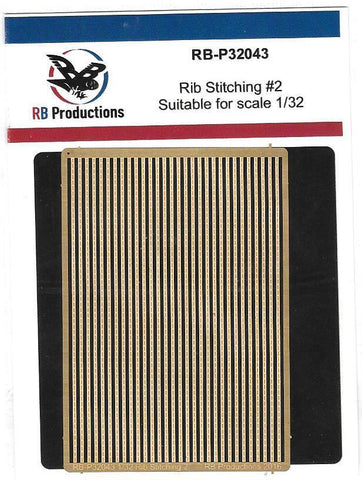 RB Productions 1/32 Photoetched Rib Stitching Strips #2 - RB-P32043