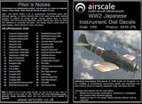 Airscale 1/48 WWII Japanese Cockpit Instrument Decal - AS48 JPN