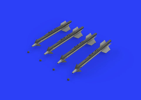 Eduard 1/48 Brassin R-13M missiles for MiG-21 or MiG-23 jets - 648445