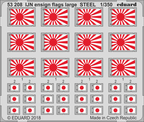 Eduard 1/350 IJN ensign flags large STEEL - 53208 - Photoetch Detail