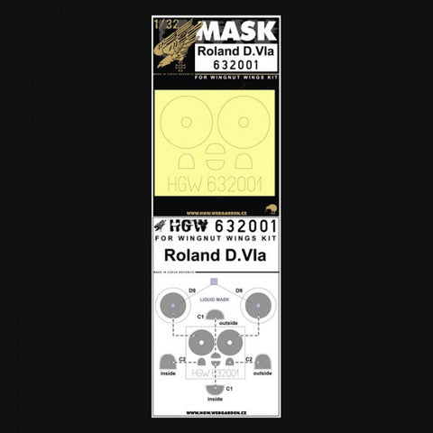HGW 1/32 masks for Roland DVIa for Wingnut Wings 632001