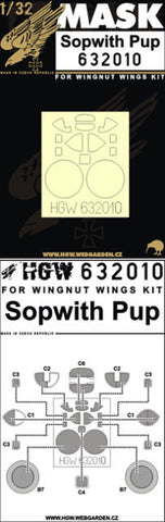 HGW 1/32 masks for Sopwith Pup for Wingnut Wings 632010