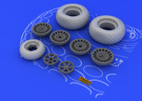 Eduard 1/48 Brassin resin wheels for the P-61 by Great Wall Hobby - 648057