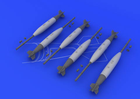 Eduard 1/48 Brassin resin Mk.82 bombs - 648093 Eduard 1/48 Brassin resin Mk.82 bombs - 648093