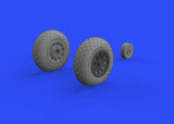Brassin Resin 1/48 P-51D wheels oval tread - 648503 for Eduard Kit