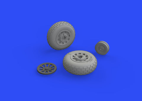 Brassin Resin 1/48 Scale P-51D wheels block tread - 648505 for Eduard