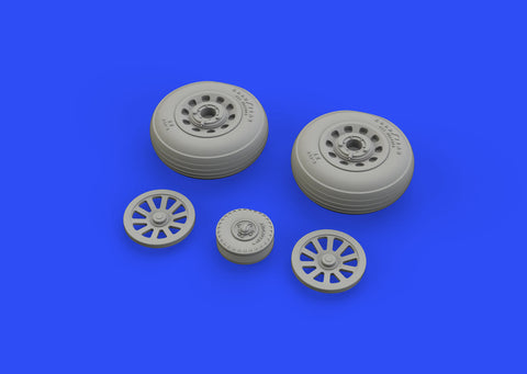 Brassin Resin 1/48 Scale P-51D wheels grooved - 648514 for Eduard