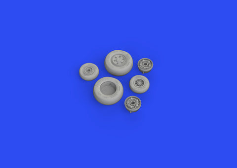 Eduard Brassin 1/48 scale F/A-18F wheels in resin for Meng  - 648776