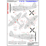 HGW 1/32 scale P-47D Thunderbolt SUPER RIVETING SET for Hasegawa - 321023