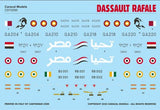 Caracal 1/72 Decals - Dassault Rafale for Italeri kit - CD72095
