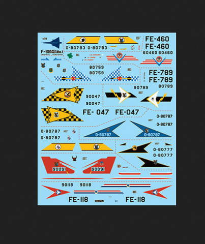 Fundekals 1/72 Decals for Convair F-106 Delta Dart kits - Pt 1 - FUN72006